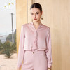 AD高端精致粉色缎面长袖衬衫女春2026新款高级感重要场合穿搭衬衣 商品缩略图0