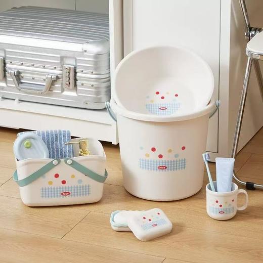 【多巴胺配色❗俏皮可爱外观】高颜值洗漱套装学生宿舍洗澡水桶脸盆高中大学生开学浴室用品套件。rg 商品图3