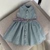 点此购买 拉夫夏季女童水洗无袖收腰牛仔连衣裙 md 340887 商品缩略图8