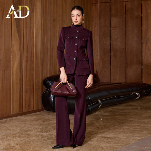 AD高端品牌雪尼尔西装套装女春季2026新款高级感老钱风穿搭一整套 商品图2