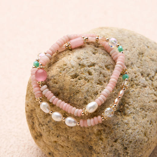 天然紫水晶淡水珍珠手链/ 粉晶淡水珍珠手串 A-5830 【首饰盒+证书+礼袋】玛芮雅 商品图9