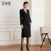 艾尚臣商务风职业装西装套装女气质V领收腰显瘦工作服黑色一粒扣 商品缩略图4