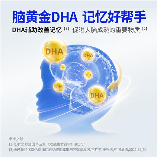 黄金搭档DHA钙铁锌儿童鱼油辅助改善记忆 商品图3