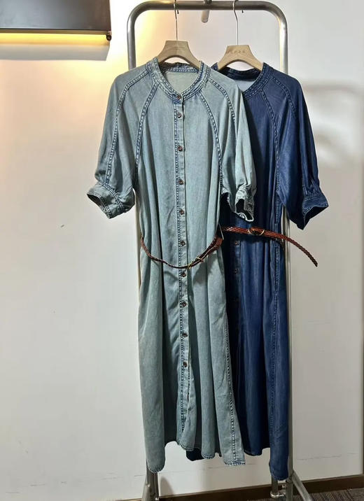 新款天丝牛仔垂感十足轻薄连衣裙 商品图0