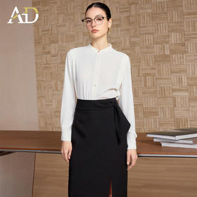 AD高端品牌职业套装女春季2026新款高级感正式场合衬衫半裙两件套