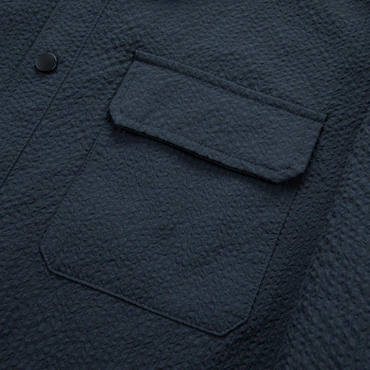 【泡泡面料】圣得西男士春季外套2026新款翻领轻商务通勤衬衫夹克 商品图10