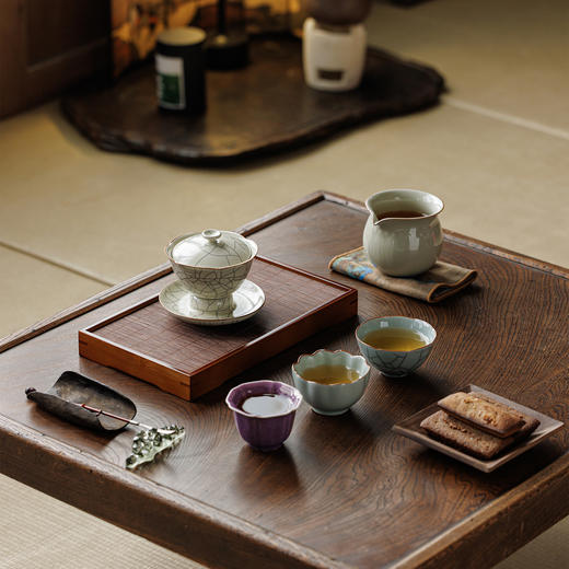 上新了故宫·「风雅颂」五大名窑茶具礼盒 ，故宫馆藏复刻，超值价，拥有全套名窑茶器！【赠盘香套盒】（预售3月11日发货）【G】 商品图5