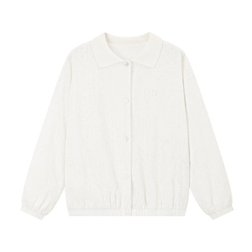 💕春3童装棉布花朵绣花法式宽松休闲外套 商品图4