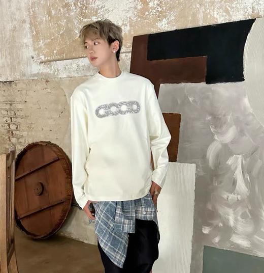 点此购买 GOODBRAND春秋季男女款地图亮片轻奢时尚纯棉长袖卫衣 md 340891 商品图5