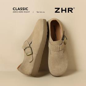 ZHR复古勃肯鞋女2026春秋季超软舒适勃肯拖鞋厚底全包休闲鞋女