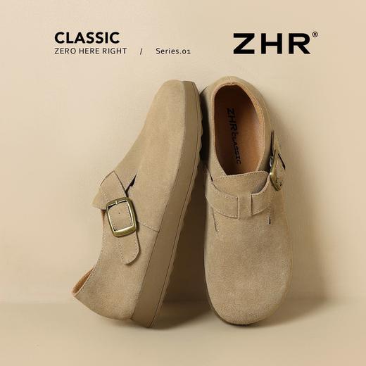 ZHR复古勃肯鞋女2026春秋季超软舒适勃肯拖鞋厚底全包休闲鞋女 商品图0