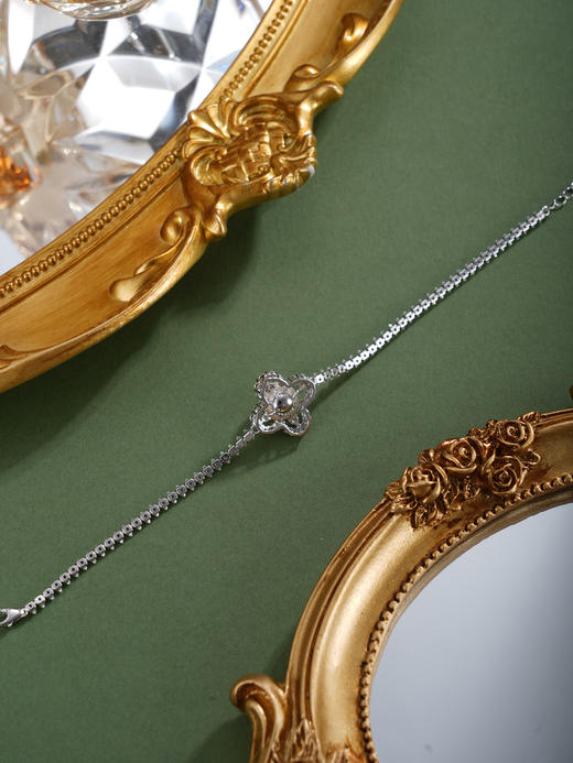 子佩集【四叶秀馨】银S925珍珠惜王妃手链【LM0260-XF】四叶草2602 商品图7