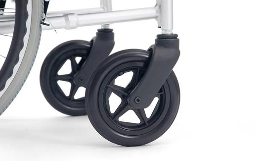 日本MIKI轮椅轻便折叠坐高扶手可调多功能老人专用代步轮椅 商品图12