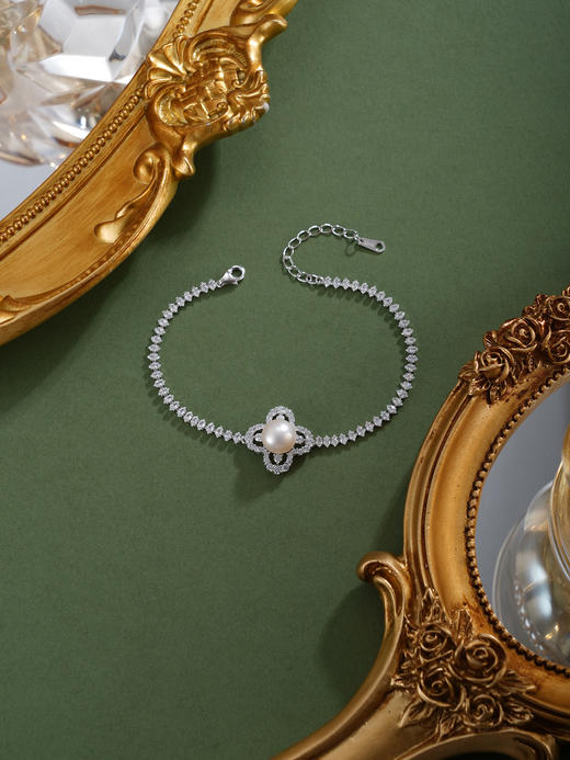 子佩集【四叶秀馨】银S925珍珠惜王妃手链【LM0260-XF】四叶草2602 商品图5