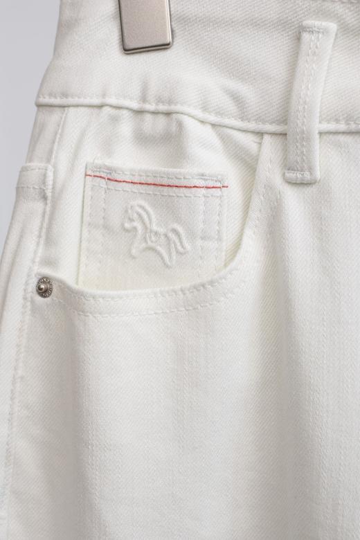 柔白|设计感小马刺绣显瘦牛仔裤 商品图2