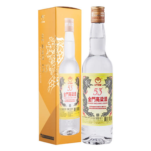 台湾金门高粱酒 双龙系列黄金龙 0.5L-53度 6瓶整箱装 商品图0