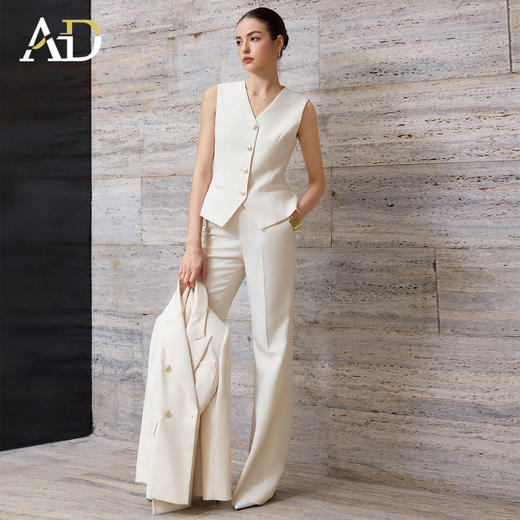 AD高端品牌西装套装女春2026新款高级感马甲微喇裤职业穿搭一整套 商品图2