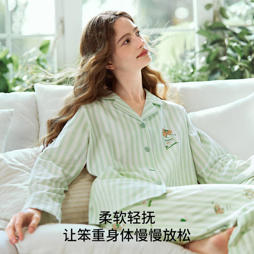 【家居服专场】嫚熙春秋季果柔棉纯棉月子服哺乳孕妇睡衣产妇产后家居服套装 商品图2