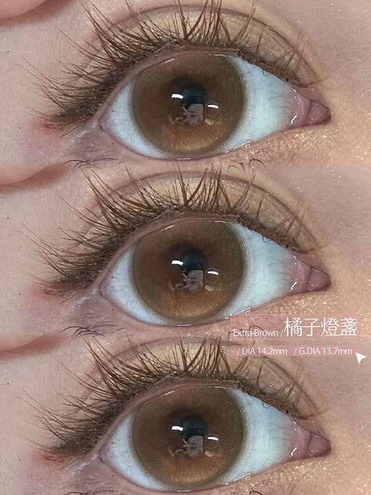 KiraFairy 橘子灯盏 日抛 十片 14.2mm 参考着色 13.7mm 基弧 8.6 含水 43% 新锐国货 商品图2