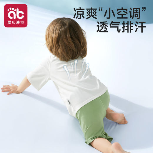 莫代尔儿童睡衣春夏2026新款男女宝宝分体套装婴幼儿短袖家居服 商品图2