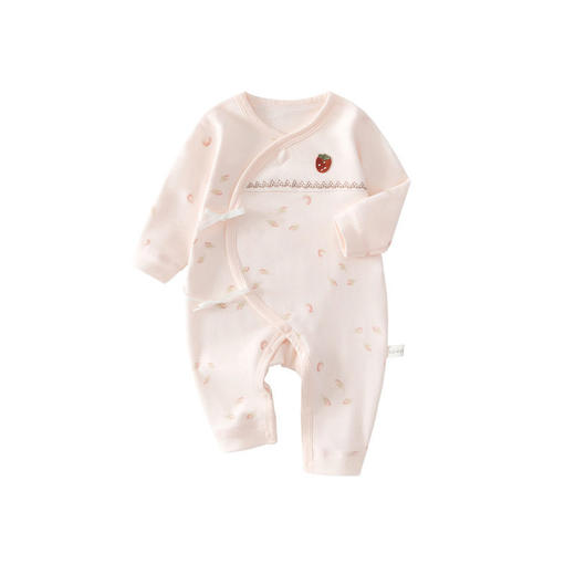 婴儿连体衣春秋款薄棉夹棉长袖连身衣满月女宝宝百天衣服爬服哈衣 商品图4