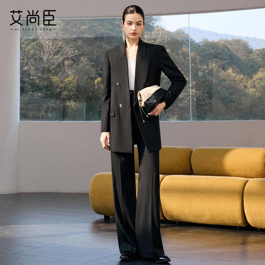 艾尚臣黑色西装外套女通勤商务风oversize阔版气质职场大女主气场 商品图3