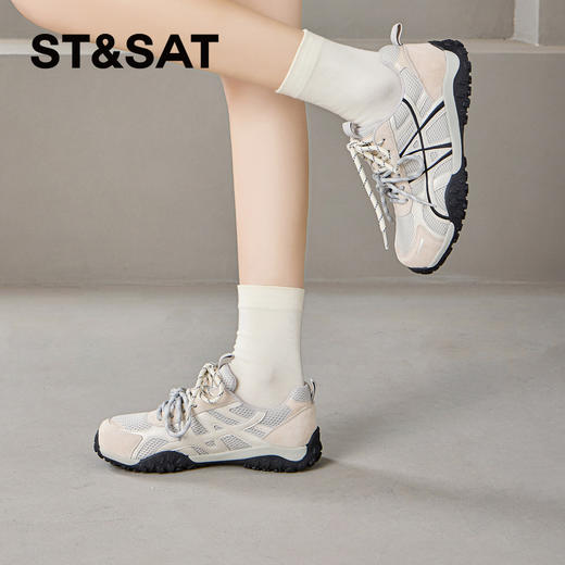 星期六26春新款圆头拼接网面透气运动鞋SSE1112C9S 商品图4