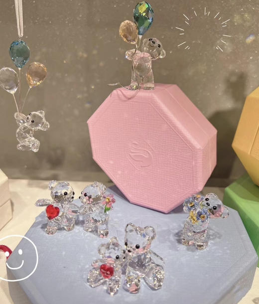 6折！Swarovski施华洛世奇Kris 两只水晶小熊系列雕塑 商品图0