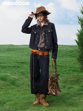 马得工地/MDGDWT211746/星星铆钉牛仔夹克