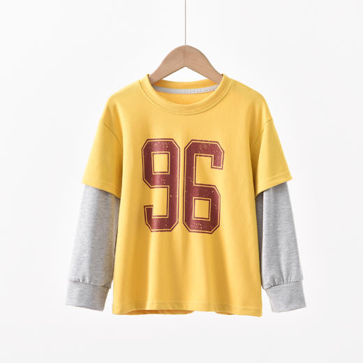 【MUBENMI木本木米2610数字拼袖T恤】儿童复古数字拼袖T恤｜美式风格，潮流担当~软到犯规+百搭到哭｜3色闭眼入不踩雷✨ 商品图7