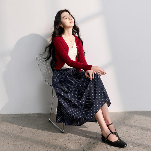 【六好理想裙】三彩2026春季新款设计感高腰半身裙A字裙长裙纯棉Z 商品图3