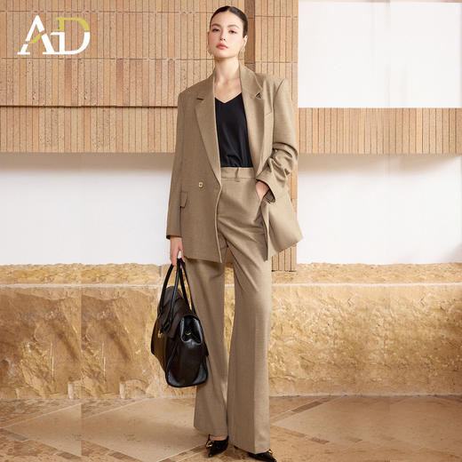 AD韩版气质西装套装女高智感洋气阔腿裤两件套春季职业装2026新款 商品图2