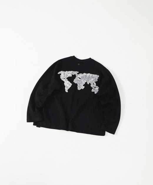 点此购买 GOODBRAND春秋季男女款地图亮片轻奢时尚纯棉长袖卫衣 md 340891 商品图2