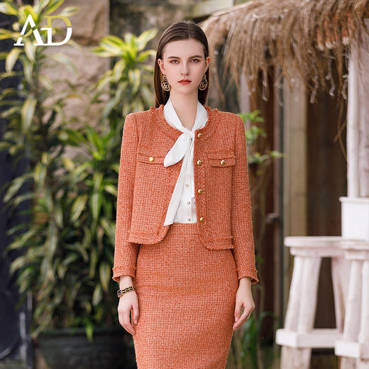 AD小香风套装女春季2026新款今年流行爆款高级感重要场合漂亮裙子 商品图0