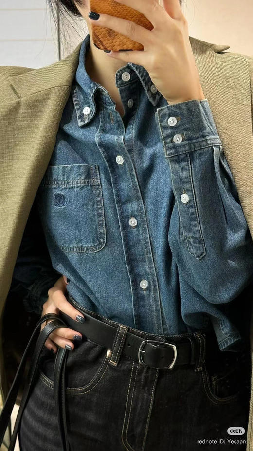 初十上新 渠道圆正 ce26ss 牛仔衬衫 商品图6