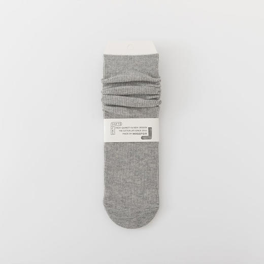 基础-简约竖条直板堆堆女袜-纪念日百货门店同款170093203 商品图3