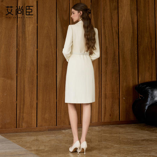 艾尚臣小洋装富家千金肌理感羊毛小香风连衣裙女中长款气质裙秋冬 商品图4
