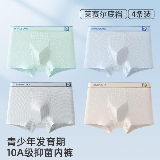 【4条装】杭拍NK-5341桑蚕丝男士内裤 商品图0