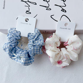 ZY波点细格纽扣对圈对装发圈-纪念日百货门店同款169446382