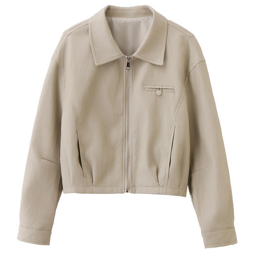 酷飒风翻领皮衣外套，小个子超火皮夹克短款机车上衣HR-2625 商品图4