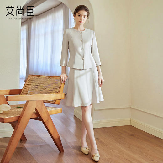 艾尚臣优雅西装套装女2026新款七分袖职业装高级感气质通勤穿搭春 商品图3