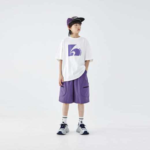 蓝汽水2026夏季新款山系户外男童工装休闲裤青少年轻薄沙滩短裤 商品图1