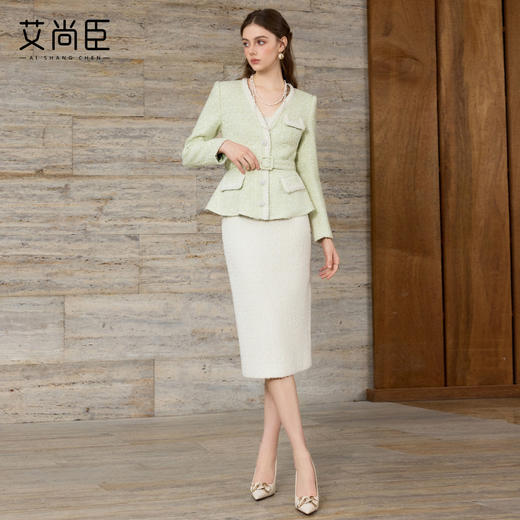 艾尚臣优雅风小香风套装女韩系贵气千金秋冬收腰显瘦套装优雅气质 商品图3