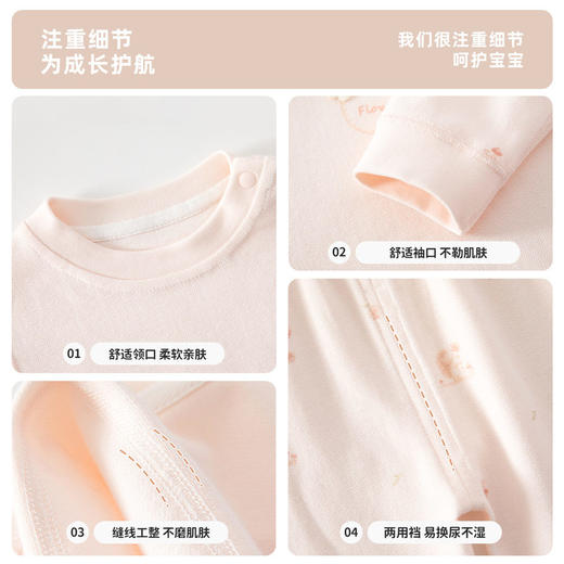 早春新生儿秋衣裤纯棉a类婴儿衣服新生儿年家居宝宝分体内衣套装 商品图3