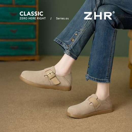ZHR则则复古休闲勃肯鞋女秋季新款一脚蹬软底单鞋百搭懒人豆豆鞋 商品图8