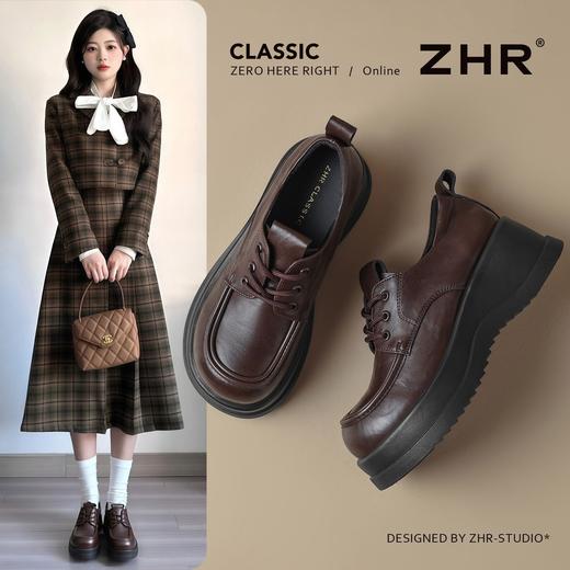 ZHR则则时尚复古厚底增高英伦单鞋2026新款一脚蹬气质通勤小皮鞋 商品图4