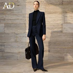 AD藏青色西装套装女春季2026新款爆款高级感大女主气场穿搭一整套