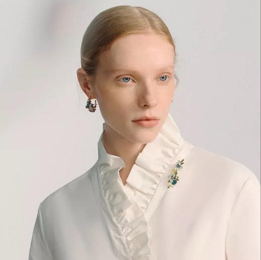 She's巴洛克珍珠蝴蝶耳钉&She's手工滴油鸢尾花耳环 耳钉耳饰耳环 0302 商品图3