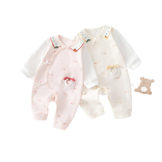 婴儿连体衣春秋款A类纯棉蝴蝶衣 newborn宝宝满月服长袖爬服柔软 商品图4
