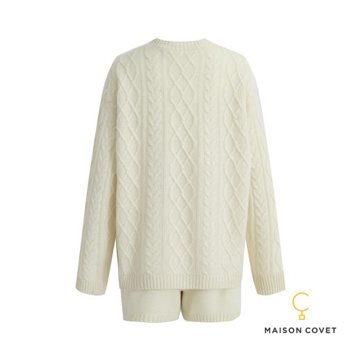 MAISON COVET 纯山羊绒圆领上衣/中裤套装 商品图6